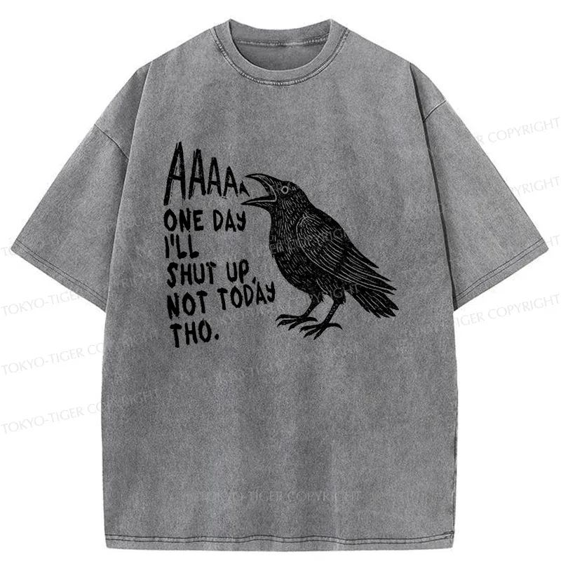 Tokyo-Tiger Funny Crow Japan Washed T-Shirt