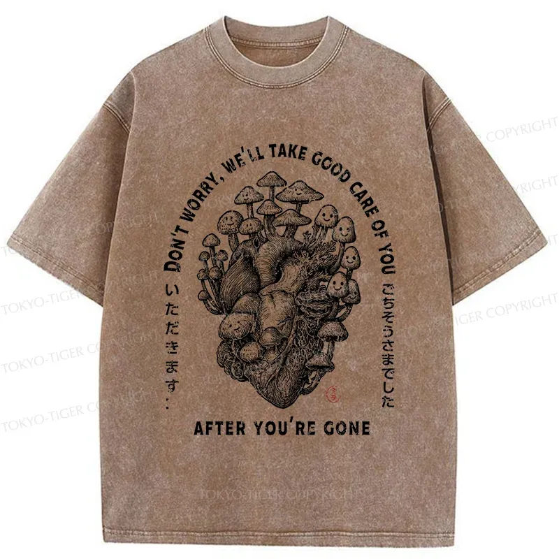 Tokyo-Tiger Thank You For The Meal-mushroom Washed T-Shirt Sale