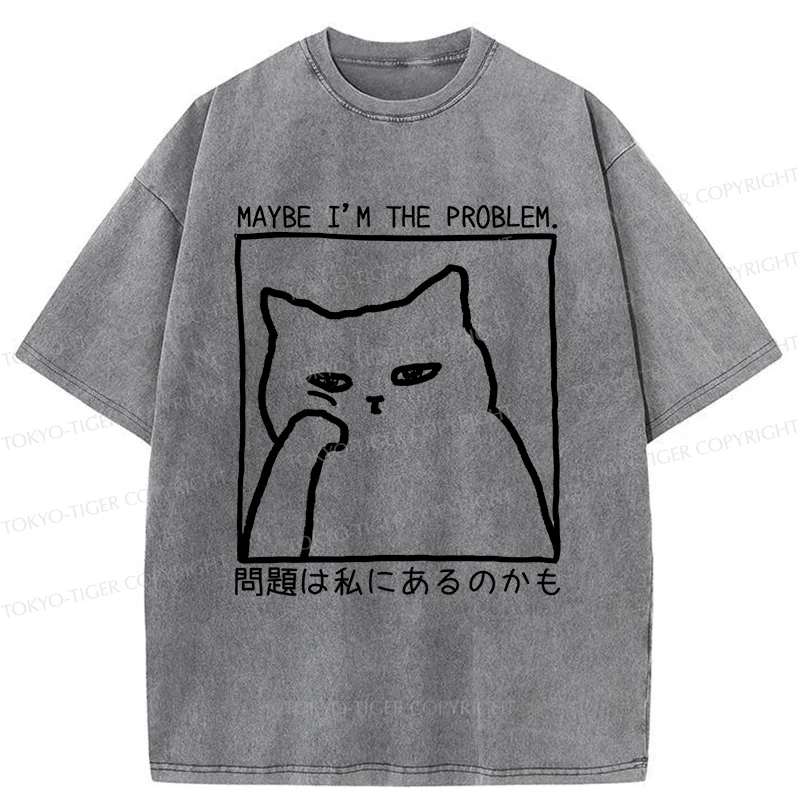 Tokyo-Tiger Cat Is Doubting Itself Washed T-Shirt