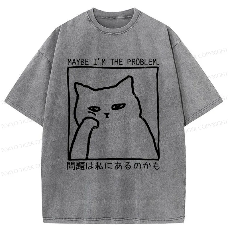 Tokyo-Tiger Cat Is Doubting Itself Washed T-Shirt