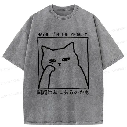 Tokyo-Tiger Cat Is Doubting Itself Washed T-Shirt