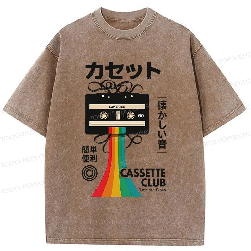 Tokyo-Tiger Colored Tape Washed T-Shirt