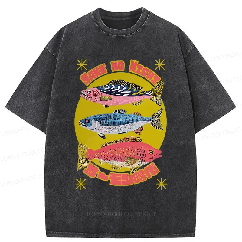 Tokyo-Tiger Vintage Japanese Sardines Washed T-Shirt
