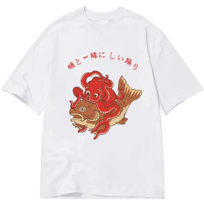 Tokyo-Tiger Octopus And Koi Dance Together Classic T-Shirt