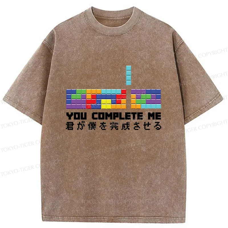 Tokyo-Tiger Lack Of Perfect Tetris Washed T-Shirt