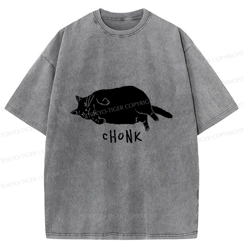 Tokyo-Tiger Chonk Cat Washed T-Shirt