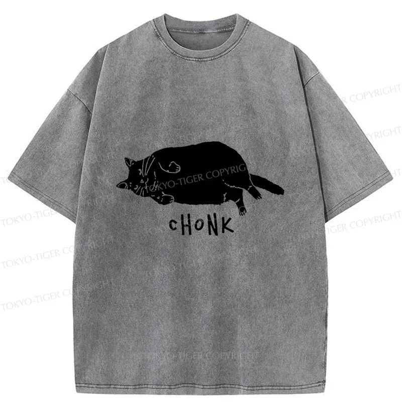Tokyo-Tiger Chonk Cat Washed T-Shirt