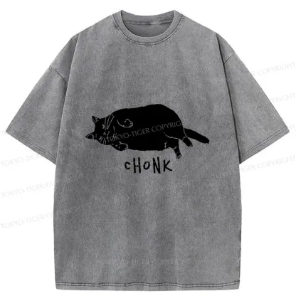 Tokyo-Tiger Chonk Cat Washed T-Shirt