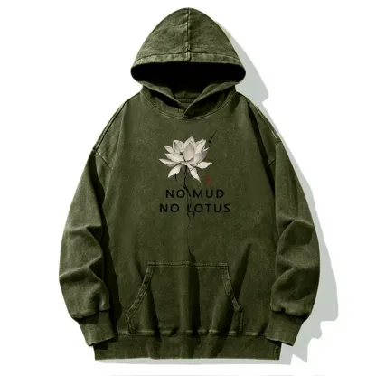 Tokyo-Tiger Japanese Zen Lotus Washed Hoodie