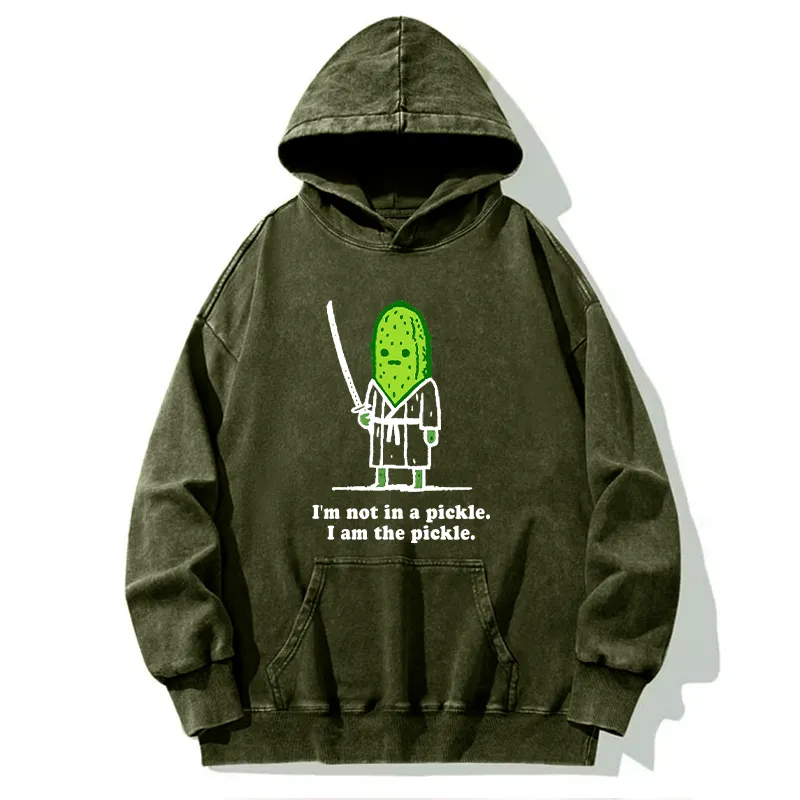Tokyo-Tiger Funny Cucumber Samurai Washed Hoodie