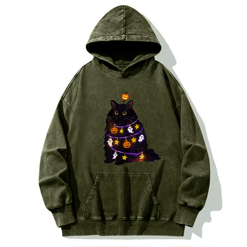 Tokyo-Tiger Halloween Cat Washed Hoodie