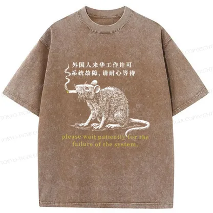 Tokyo-Tiger Travel Permit Washed T-Shirt