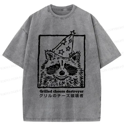 Tokyo-Tiger Cute Destroyer Washed T-Shirt