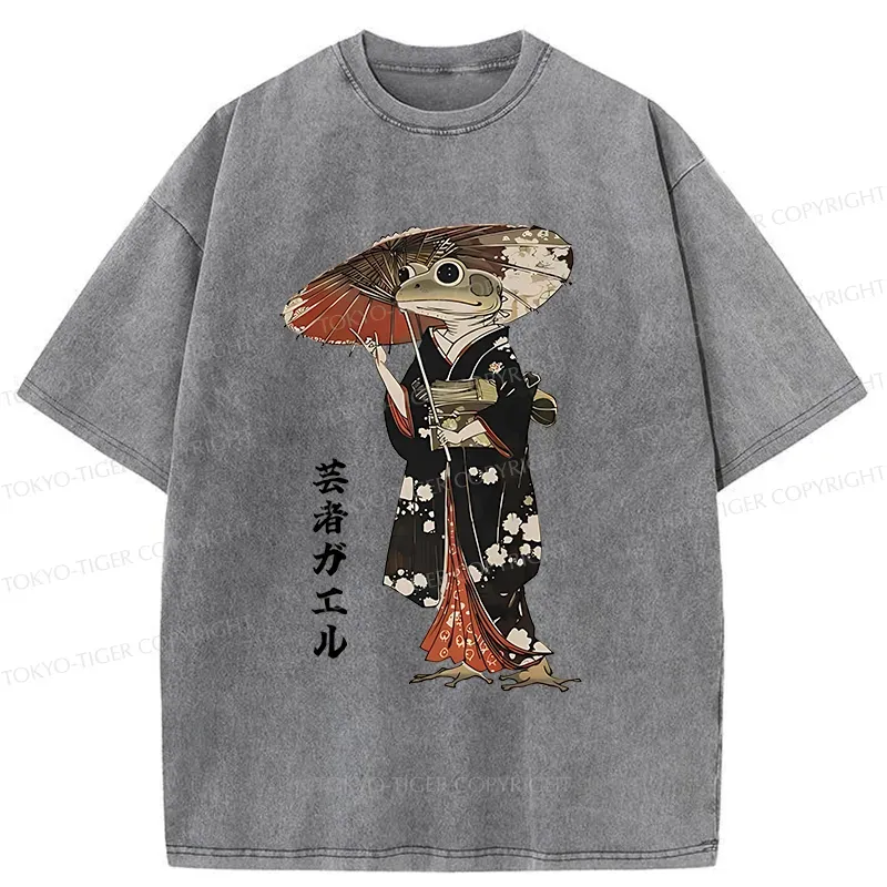 Tokyo-Tiger Geisha Frog Washed T-Shirt