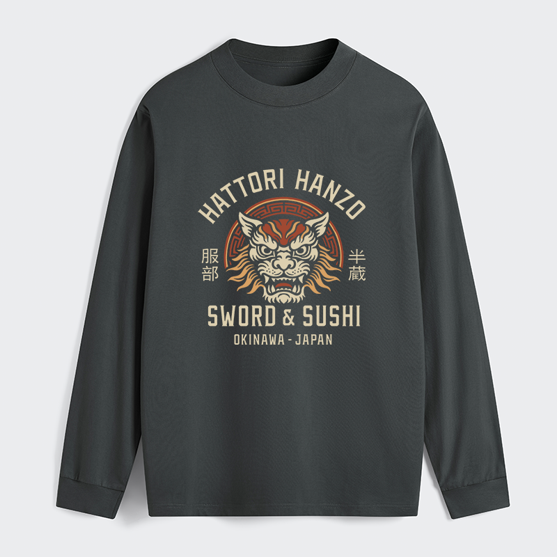 Tokyo-Tiger Hattori Lion Japanese Samurai Classic Long Sleeve T-Shirt
