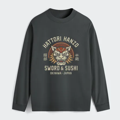 Tokyo-Tiger Hattori Lion Japanese Samurai Classic Long Sleeve T-Shirt