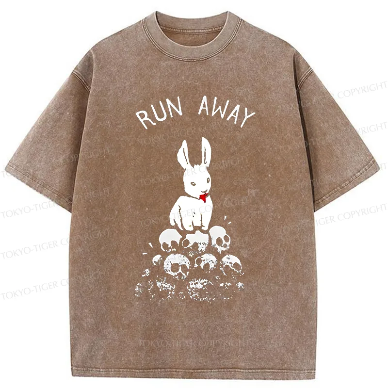 Tokyo-Tiger Man-eating Rabbit Washed T-Shirt