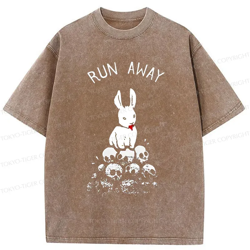 Tokyo-Tiger Man-eating Rabbit Washed T-Shirt