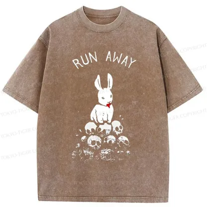 Tokyo-Tiger Man-eating Rabbit Washed T-Shirt
