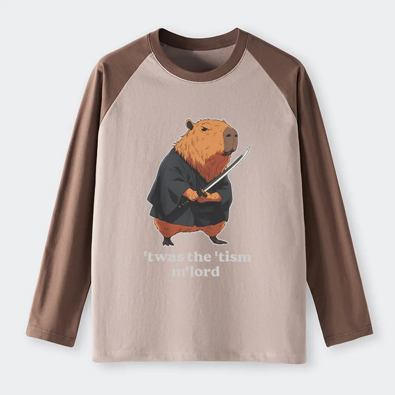 Tokyo-Tiger Focused Samurai Capybara long sleeve T-shirt