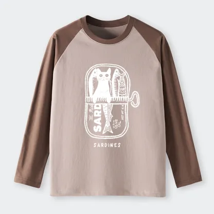 Tokyo-Tiger Cat Hiding In A Sardine Can long sleeve T-shirt