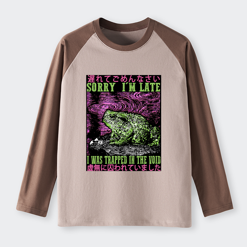 Tokyo-Tiger Frogs Trapped In The Void Raglan Long Sleeve T-shirt