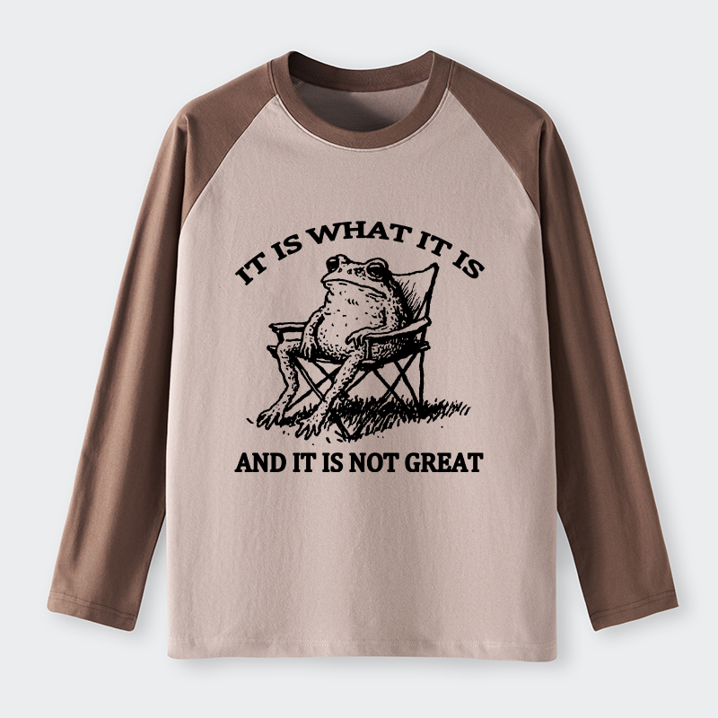 Tokyo-Tiger Resting Frog Funny Raglan Long Sleeve T-shirt