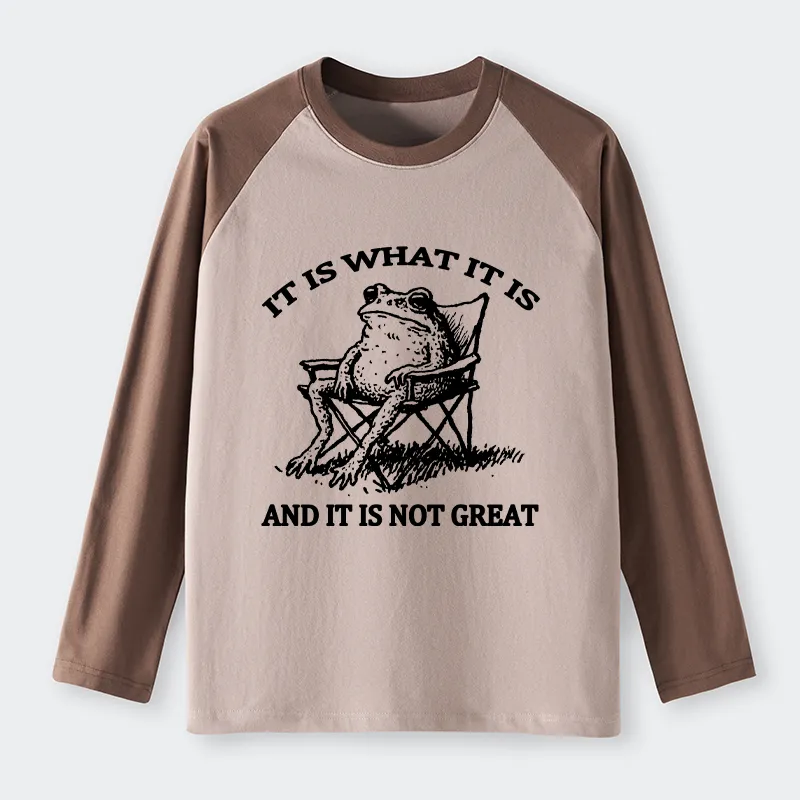 Tokyo-Tiger Resting Frog Funny Raglan Long Sleeve T-shirt