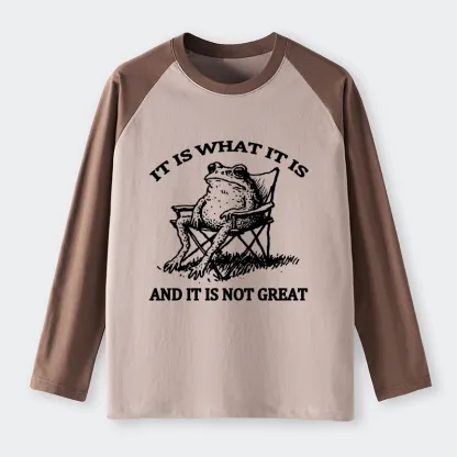 Tokyo-Tiger Resting Frog Funny Raglan Long Sleeve T-shirt