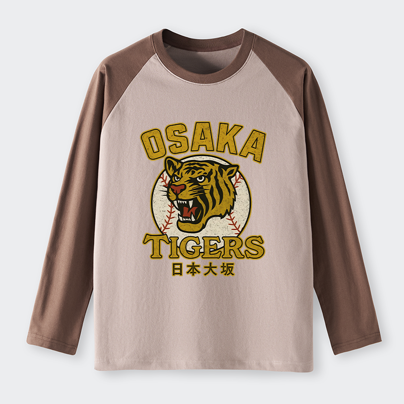 Tokyo-Tiger Funny Osaka Tigers Raglan Long Sleeve T-shirt
