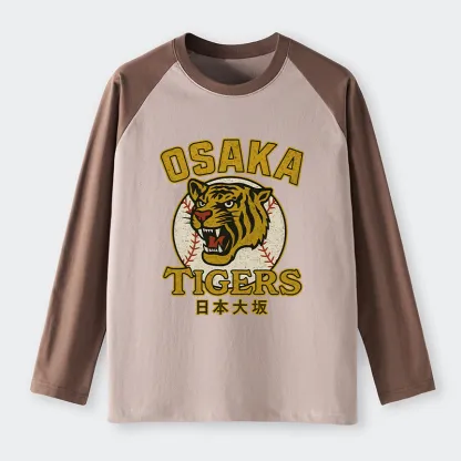 Tokyo-Tiger Funny Osaka Tigers Raglan Long Sleeve T-shirt