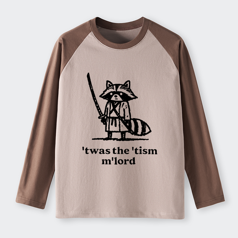 Tokyo-Tiger Focused Samurai Raccoon   Raglan Long Sleeve T-shirt