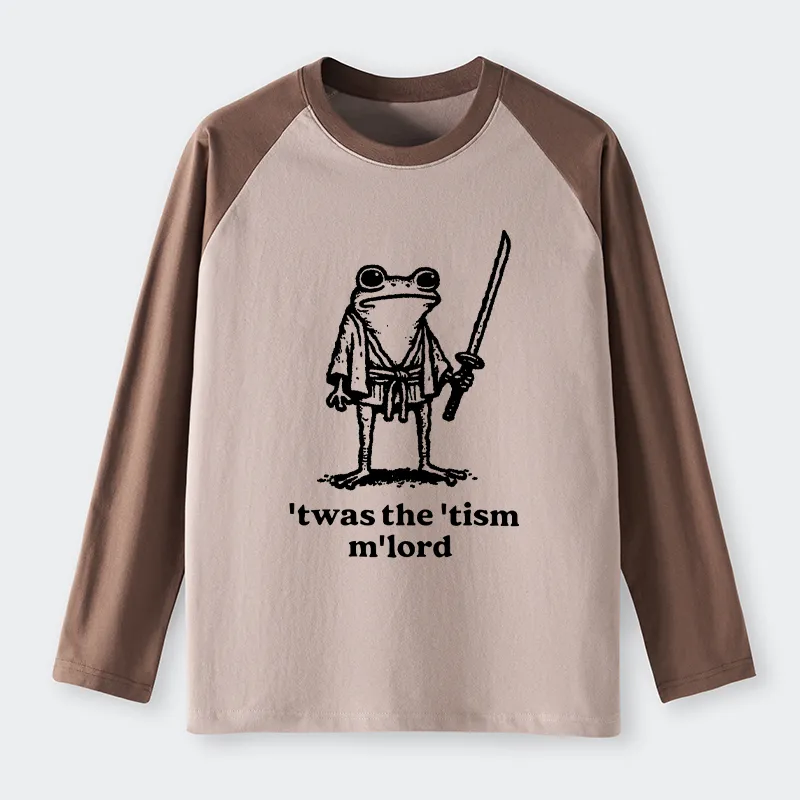 Tokyo-Tiger Focused Samurai Frog Raglan Long Sleeve T-shirt