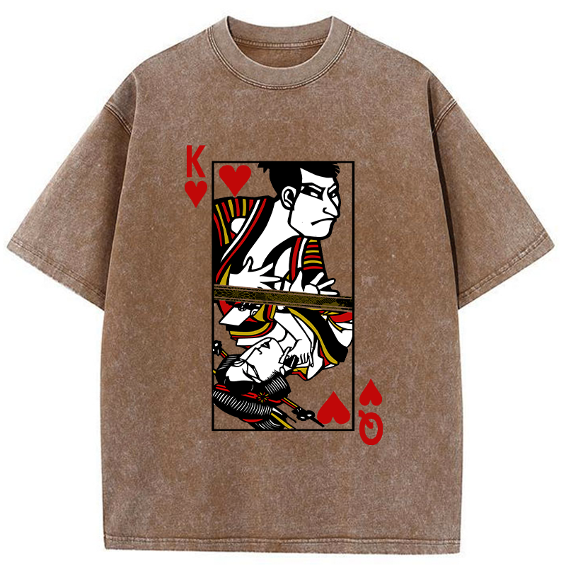 Tokyo-Tiger Japanese Poker Geisha Washed T-Shirt