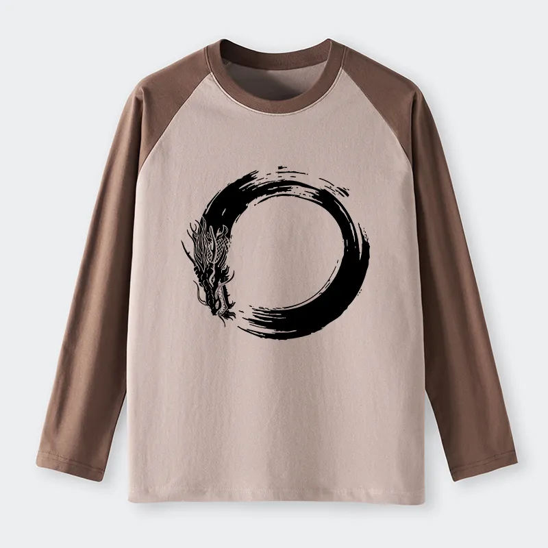 Tokyo-Tiger Dragon's Circle Raglan Long Sleeve T-shirt