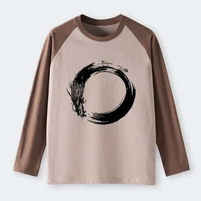 Tokyo-Tiger Dragon's Circle Raglan Long Sleeve T-shirt