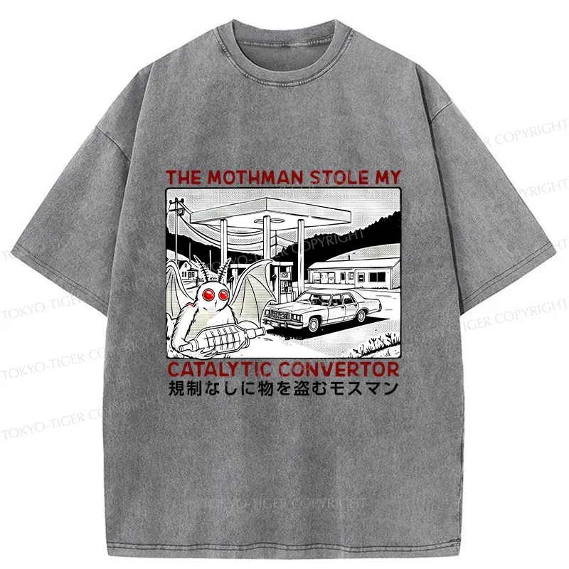 Tokyo-Tiger Mothman Is Stealing Washed T-Shirt