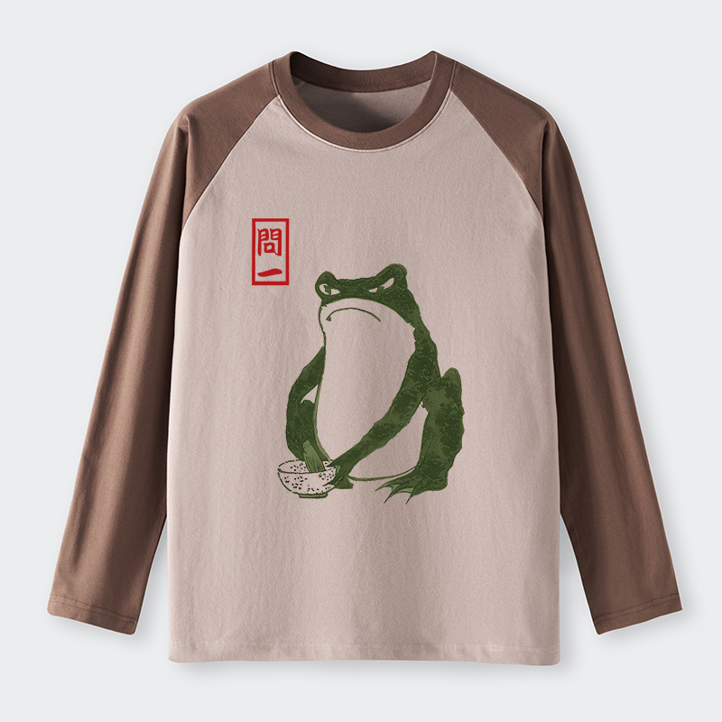 Tokyo-Tiger Hokkaido Wave Japan Raglan Long Sleeve T-shirt