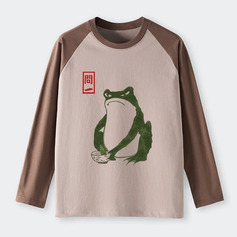 Tokyo-Tiger Hokkaido Wave Japan Raglan Long Sleeve T-shirt