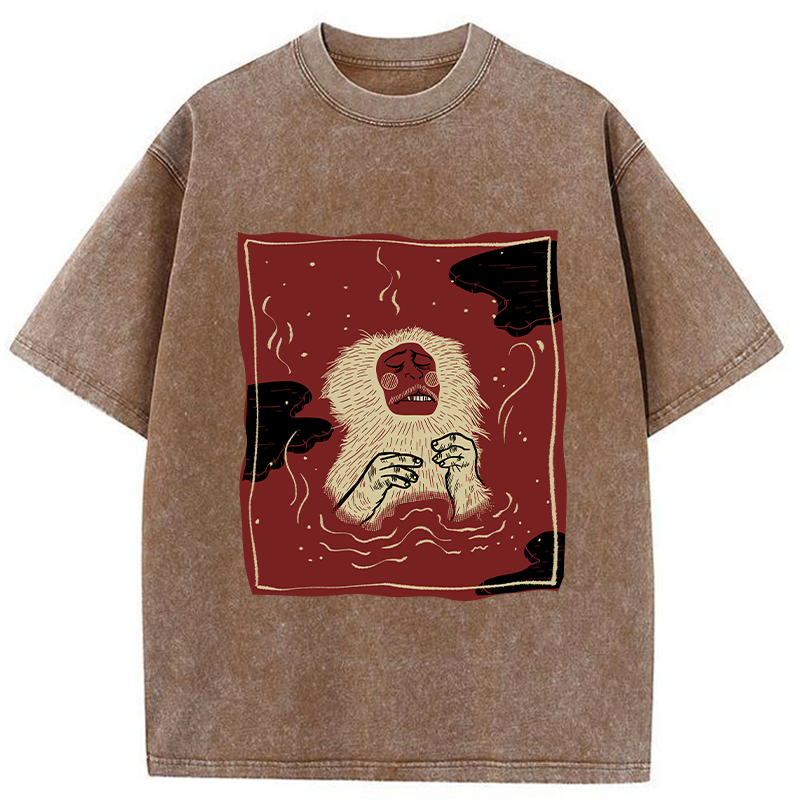 Tokyo-Tiger Japanese Macaque Washed T-Shirt
