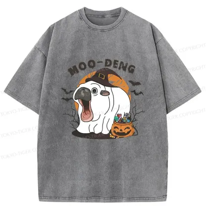 Tokyo-Tiger Halloween Moo Deng Washed T-Shirt