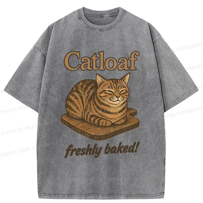 Tokyo-Tiger Japan Catloaf Washed T-Shirt