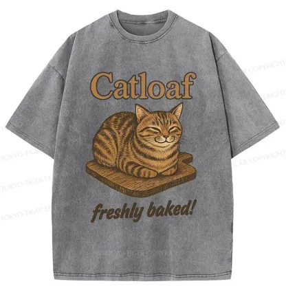 Tokyo-Tiger Japan Catloaf Washed T-Shirt