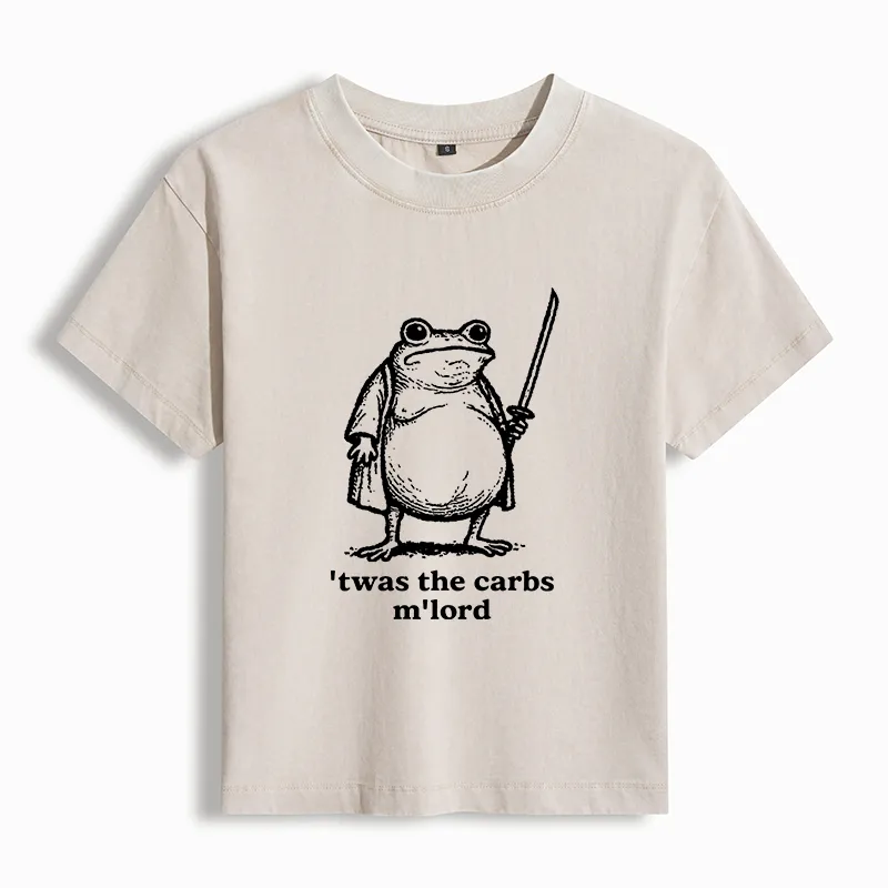 Tokyo-Tiger Funny Fat Samurai Frog Washed T-shirt