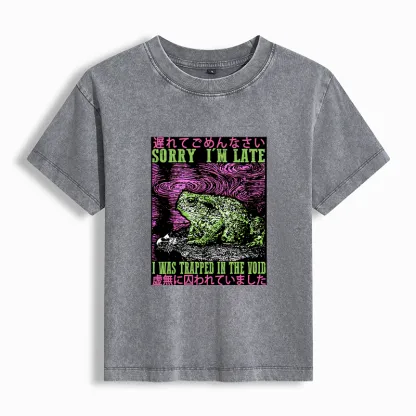 Tokyo-Tiger Frogs Trapped In The Void Washed T-shirt
