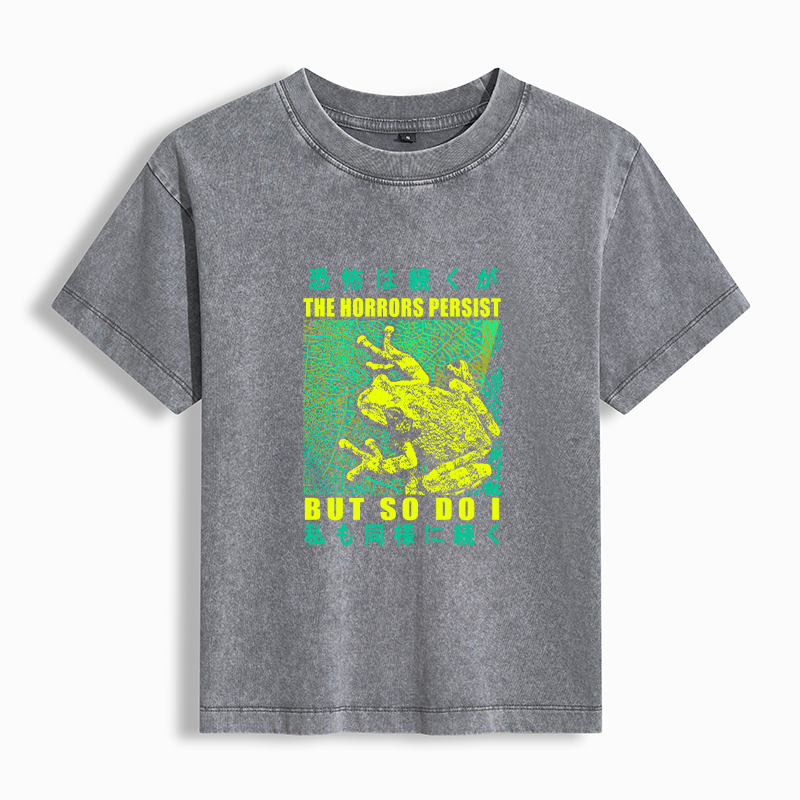 Tokyo-Tiger The Horrors Persist Frog Washed T-shirt