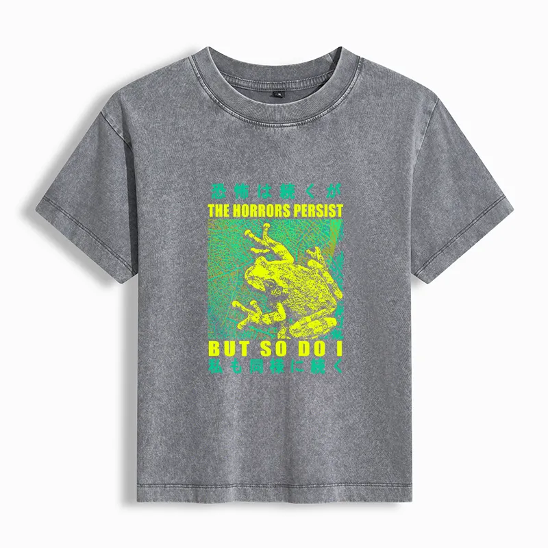 Tokyo-Tiger The Horrors Persist Frog Washed T-shirt