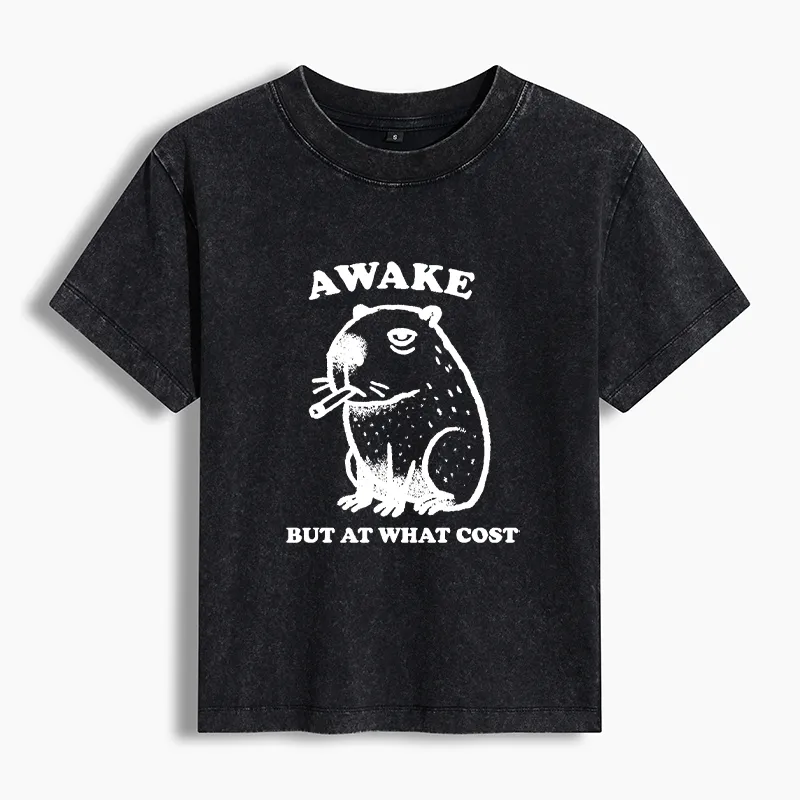 Tokyo-Tiger Smoking Capybara Washed T-shirt