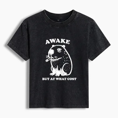 Tokyo-Tiger Smoking Capybara Washed T-shirt