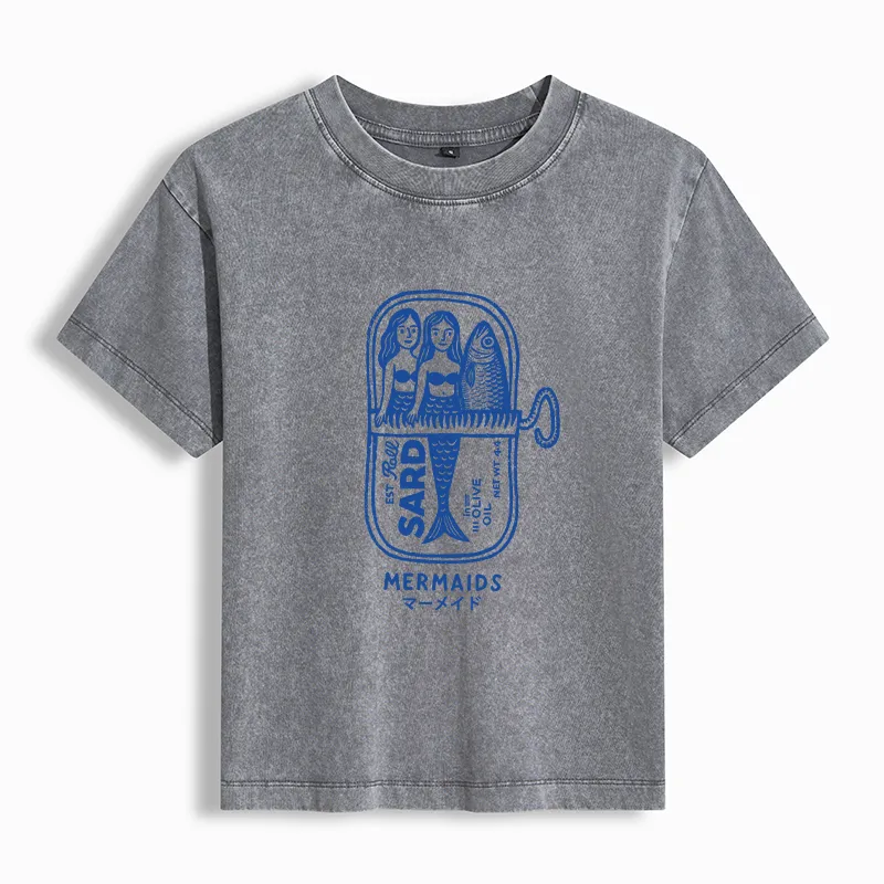 Tokyo-Tiger Mermaid Can Washed T-shirt